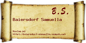 Baiersdorf Samuella névjegykártya